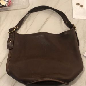 GENUINE coach brown leather handbag